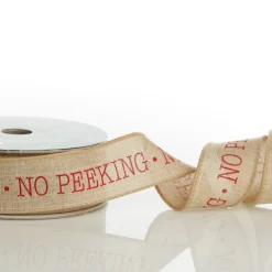 No Peeking Burlap Wired Ribbon - 3.8cm Best Sale