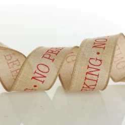 No Peeking Burlap Wired Ribbon - 3.8cm Best Sale