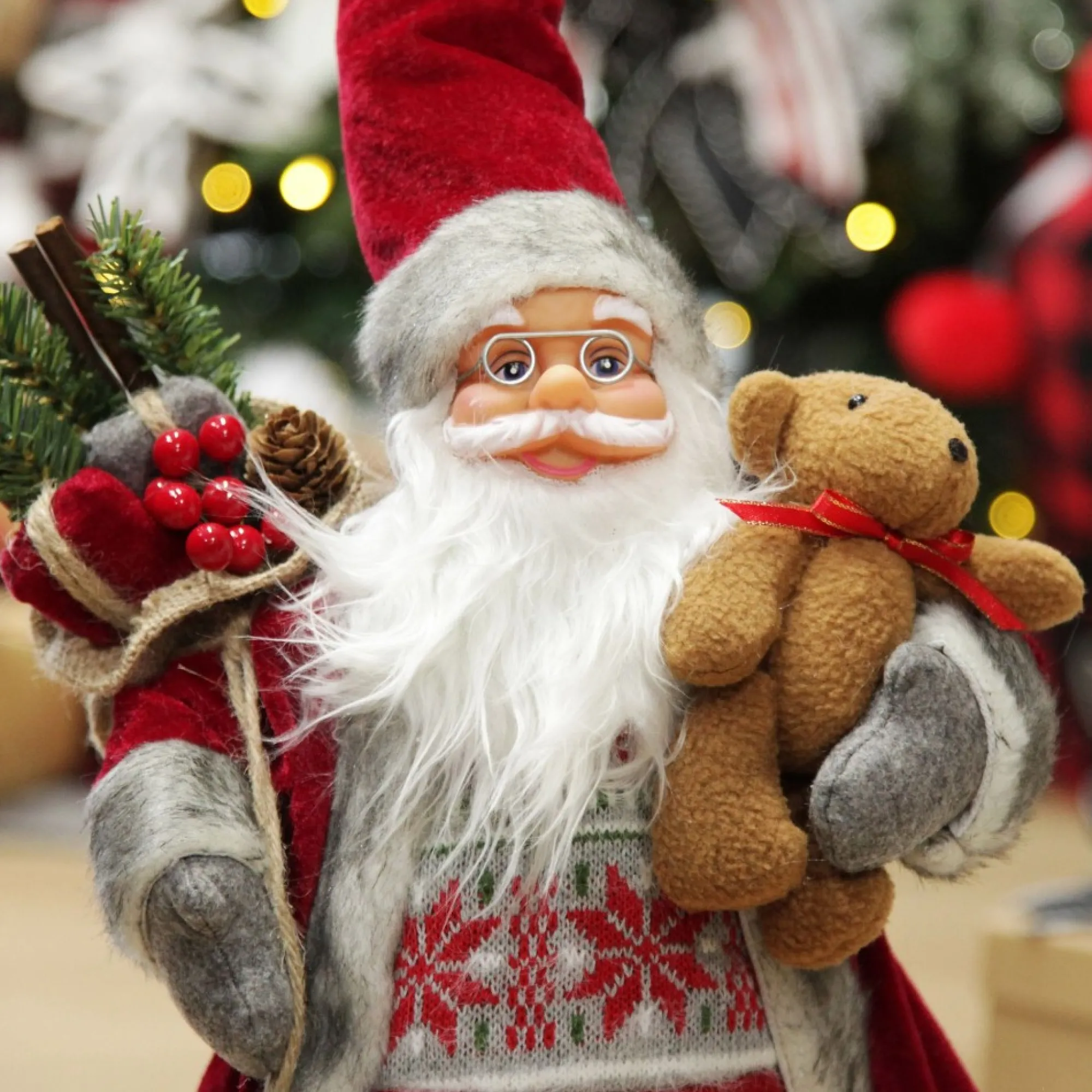 Nordic Standing Santa Christmas Ornament Outlet