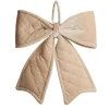 Nude Pink Padded Quilted Velvet Bow Store