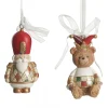 Nutcracker and Teddy Bear Christmas Decoration - Set of 2 Outlet