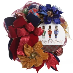 Nutcracker Merry Christmas To All Wreath Plaque Store