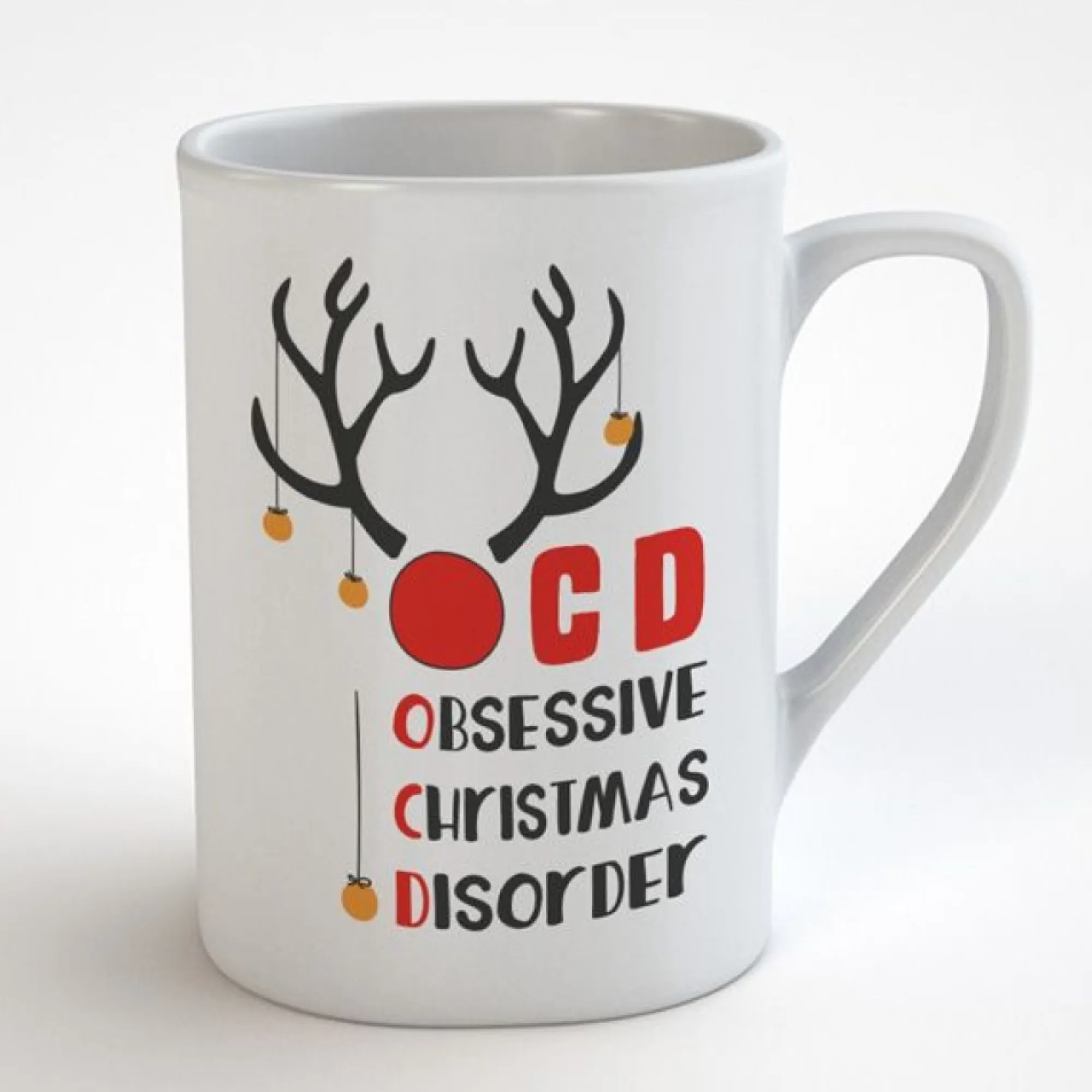 OCD Reindeer Christmas Mug Cheap
