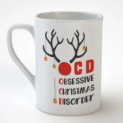 OCD Reindeer Christmas Mug Cheap