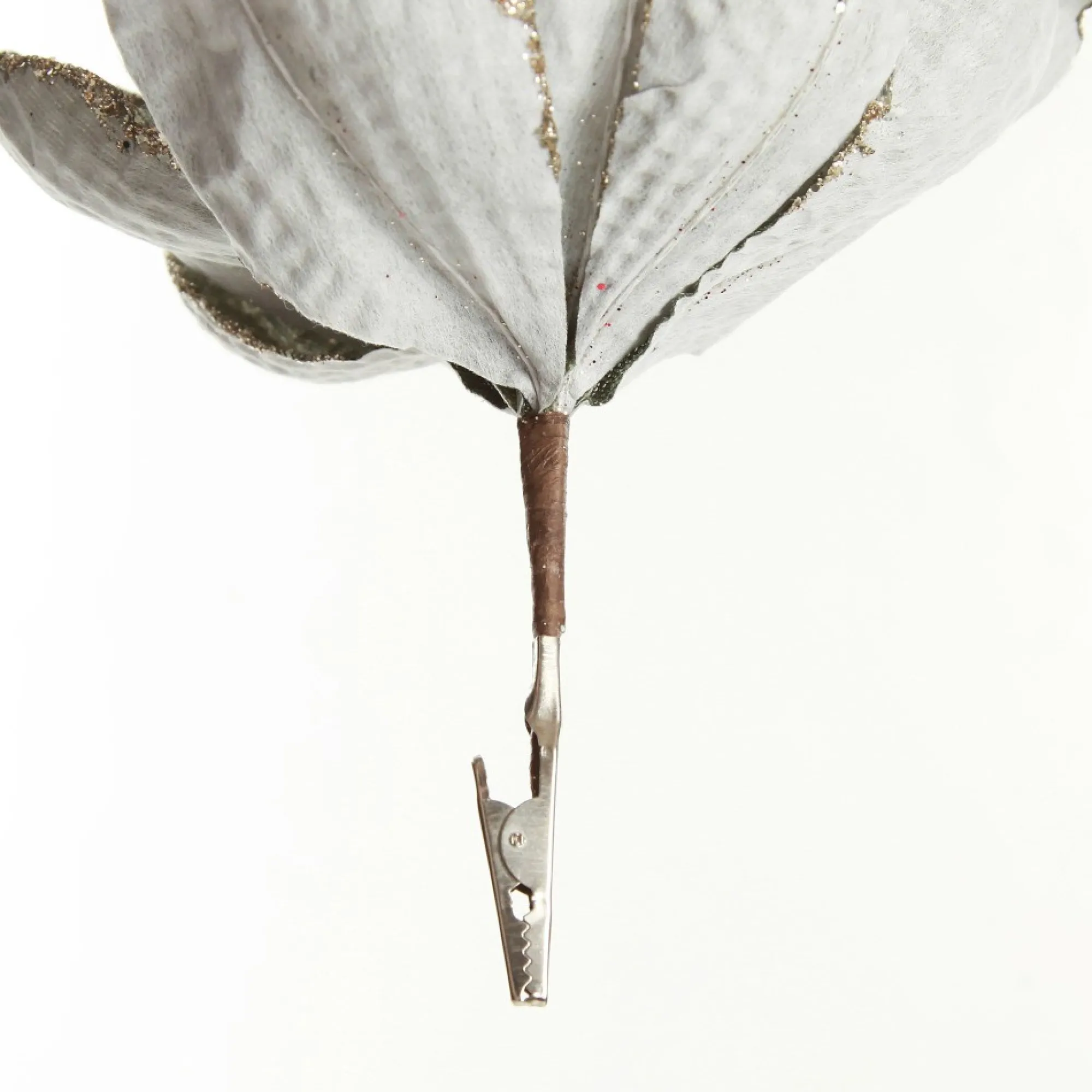 Olive Green Velvet Magnolia Flower Clip Flash Sale