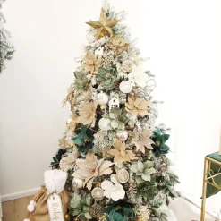 Olive Green Velvet Poinsettia Flower Clip Online