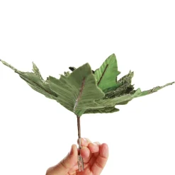 Olive Green Velvet Poinsettia Flower Clip Online