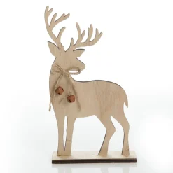 Pair of Wooden Reindeer Cutout Ornaments Hot