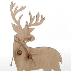 Pair of Wooden Reindeer Cutout Ornaments Hot