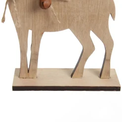 Pair of Wooden Reindeer Cutout Ornaments Hot