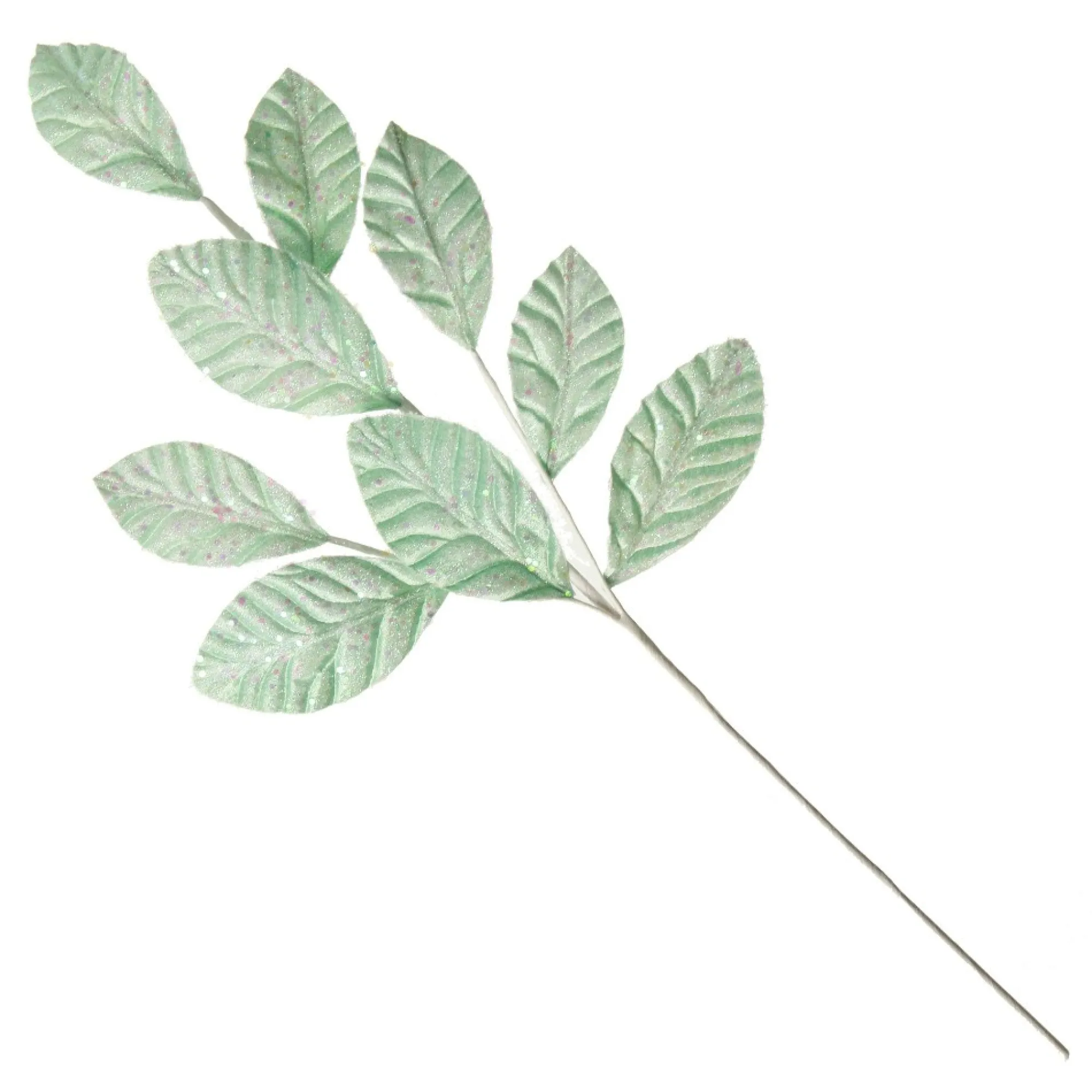 Pale Blue Glitter Leaf Spray Discount