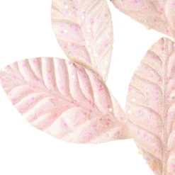 Pale Pink Glitter Leaf Spray Cheap