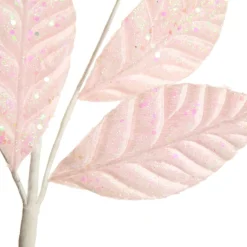 Pale Pink Glitter Leaf Spray Cheap