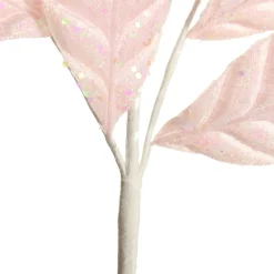 Pale Pink Glitter Leaf Spray Cheap