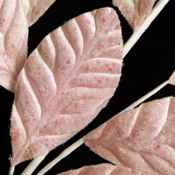 Pale Pink Glitter Leaf Spray Cheap