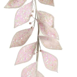 Pale Pink Sequin Leaf Garland Hot