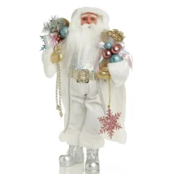 Pastel and White Santa Christmas Ornament Fashion