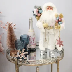Pastel and White Santa Christmas Ornament Fashion