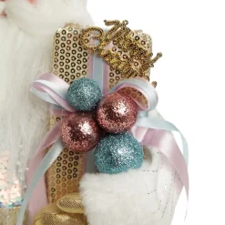 Pastel and White Santa Christmas Ornament Fashion