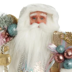 Pastel and White Santa Christmas Ornament Fashion