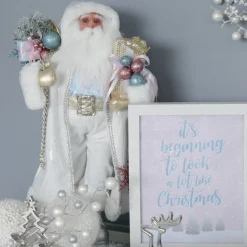 Pastel and White Santa Christmas Ornament Fashion