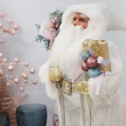 Pastel and White Santa Christmas Ornament Fashion