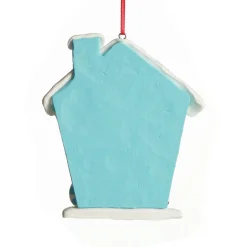 Pastel Blue Candy Gingerbread House Tree Decoration Best Sale