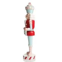 Pastel Nutcracker Ornament holding Merry Christmas Sign Best Sale
