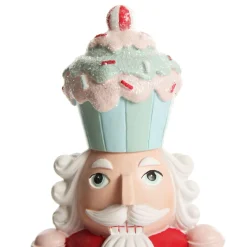 Pastel Nutcracker Ornament holding Merry Christmas Sign Best Sale