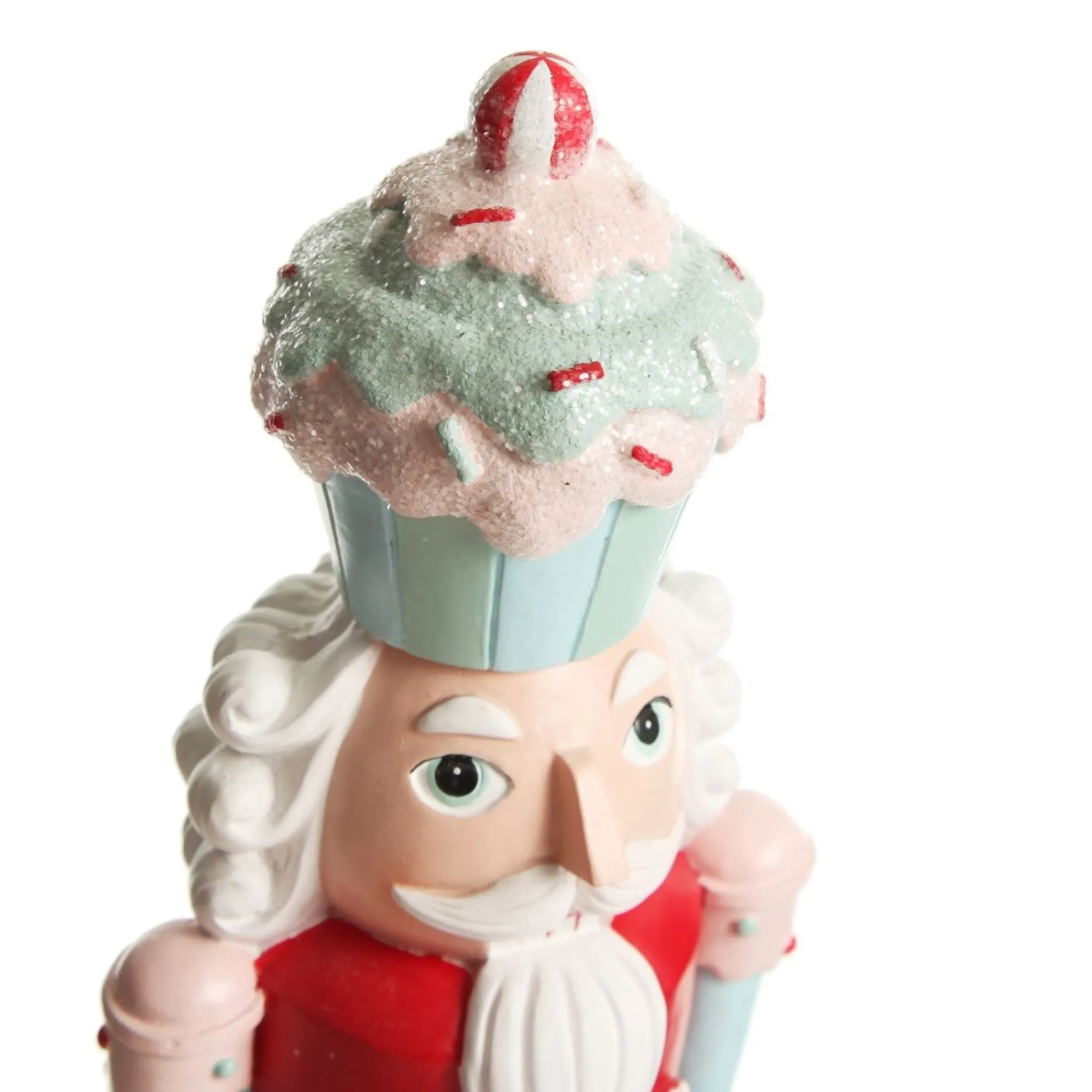 Pastel Nutcracker Ornament holding Merry Christmas Sign Best Sale