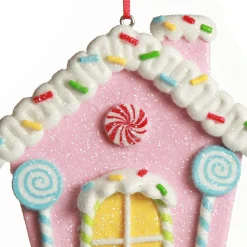 Pastel Pink Candy Gingerbread House Tree Decoration Best