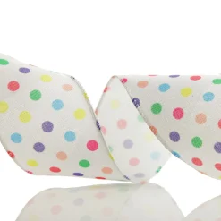 Pastel Polka Dot Ribbon with Wired Edge Shop