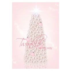 Pastels and Pearls Christmas Poster Print Sale