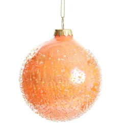 Peach Glass Christmas Bauble Best Sale