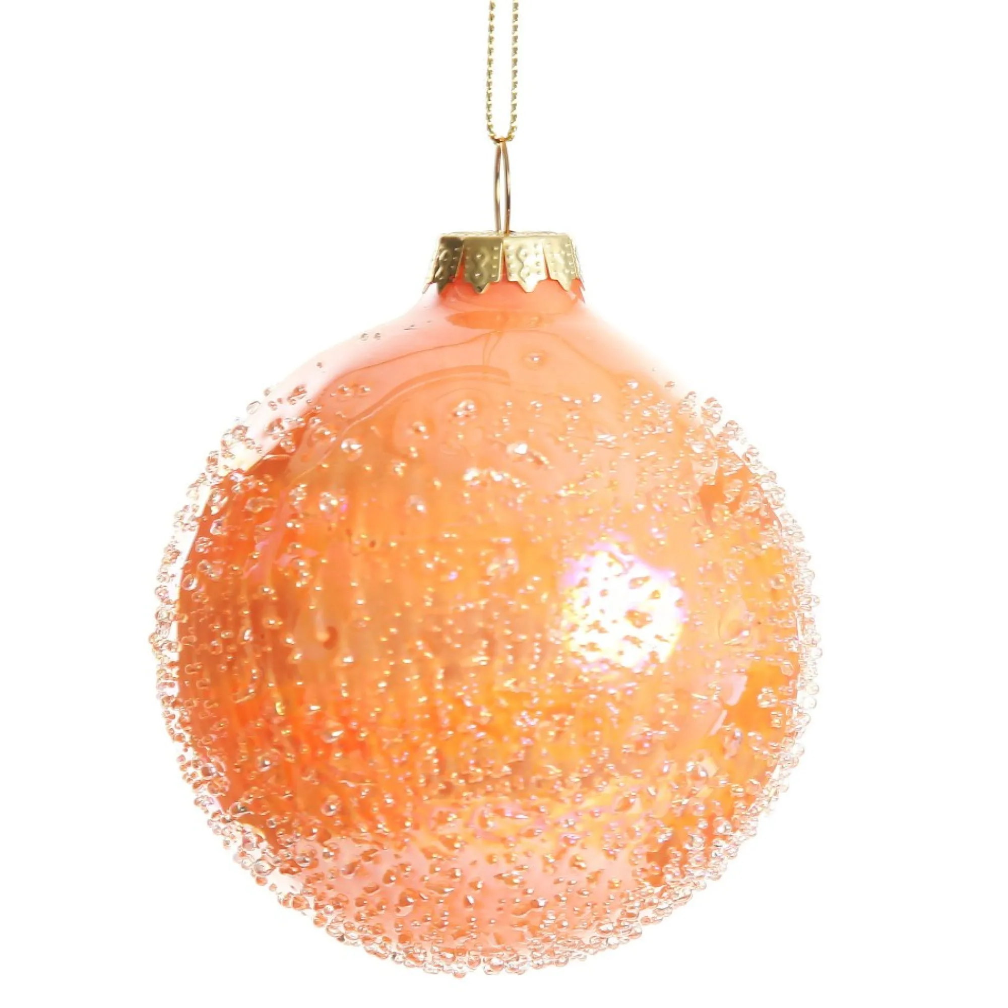 Peach Glass Christmas Bauble Best Sale