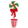 Peppermint Velvet Lollipop in Candy Cane Stripe Topiary Pot Clearance