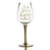 Personalised 'A Glass of Christmas Cheer' Wine Glass Gold Stem Discount