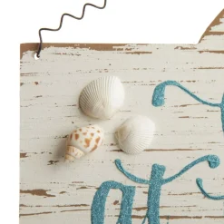 Personalised Arched Beach Christmas Wood Plaque Hot