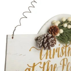 Personalised Arched Country Christmas Wood Plaque with White Berry Flash Sale