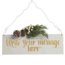 Personalised Arched Country Christmas Wood Plaque with White Berry Flash Sale