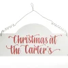 Personalised Arched Country Christmas Wood Plaque Cheap