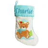 Personalised Baby Blue Teddy Bear Christmas Stocking Outlet