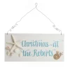 Personalised Beach Christmas Wood Plaque Cheap