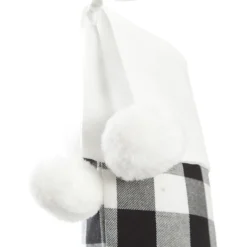 Personalised Black and White Buffalo Check Christmas Stocking Fashion