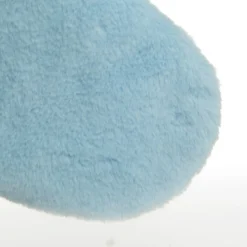 Personalised Blue Fur Christmas Stocking with Pom Poms Cheap