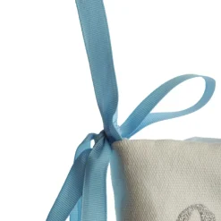 Personalised Blue Fur Christmas Stocking with Pom Poms Cheap