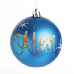 Personalised Blue Shatterproof Christmas Bauble Best