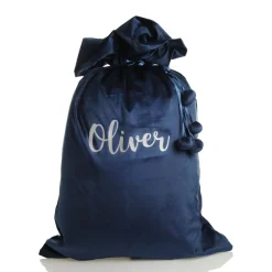 Personalised Blue Velvet Santa Sack Fashion