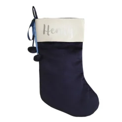 Personalised Blue Velvet Christmas Stocking Store