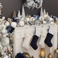 Personalised Blue Velvet Christmas Stocking Store